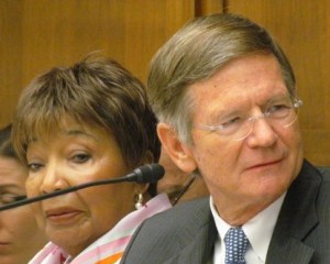 Representatives Eddie Bernice Johnson (D–TX) and Lamar Smith (R–TX). Credit: Science Insider